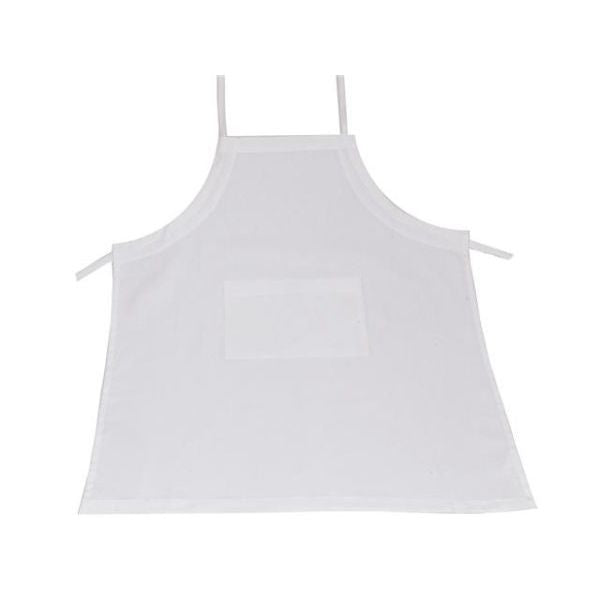 Tablier de cuisine 28 po x 34 po uni blanc