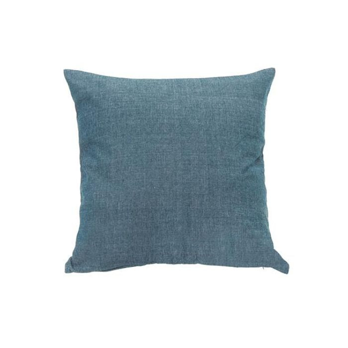 Coussin 18 po x 18 po chambray bleu jean