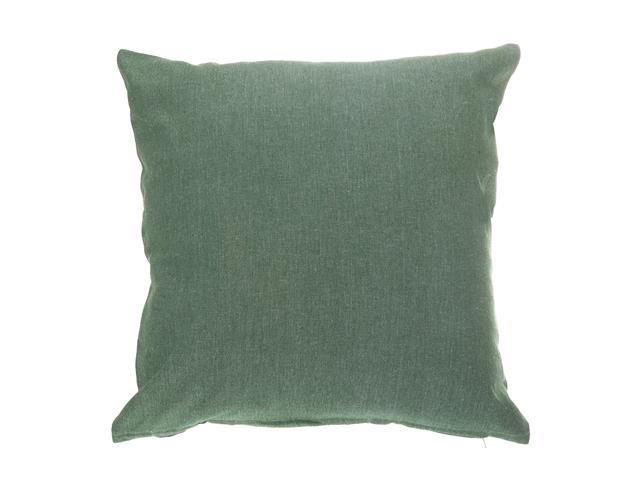 Coussin 18 po x 18 po vert avec fermeture éclair