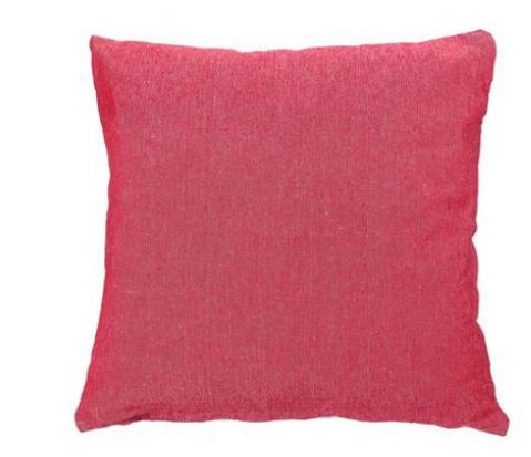 Coussin 18 po x 18 po chambray rouge