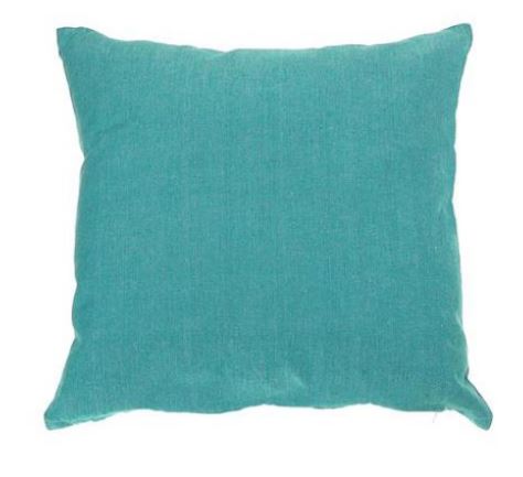 Coussin 18 po x 18 po chambray turquoise