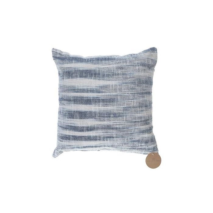 Coussin 18 po x 18 po en coton tie-dye gris