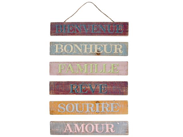 Plaque murale en bois 16 po x 3 po