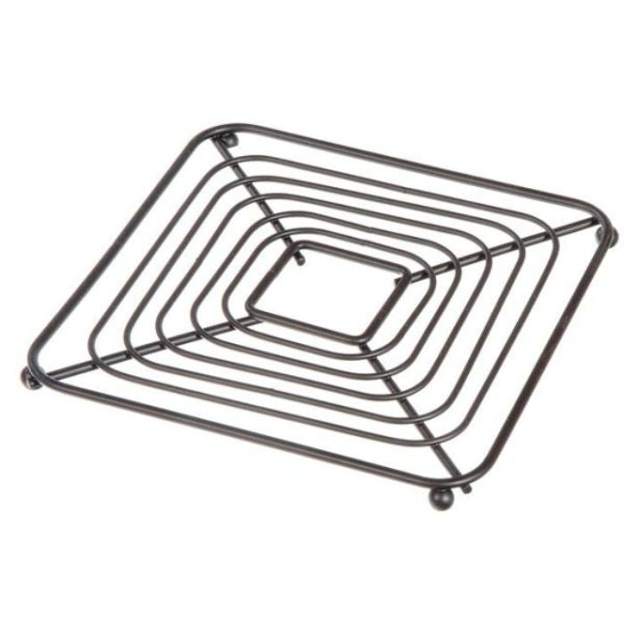 Sous-plat en métal 7 po x 7 po noir