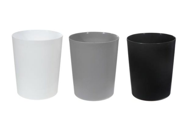 Poubelle ronde 8 pouces x 12 pouces en plastique