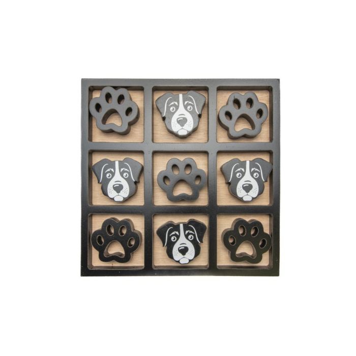 Tic Tac Toe en bois 11,75 po chien
