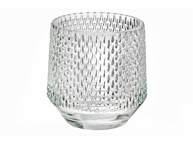 Porte-chandelle en verre 4 po motif goutte