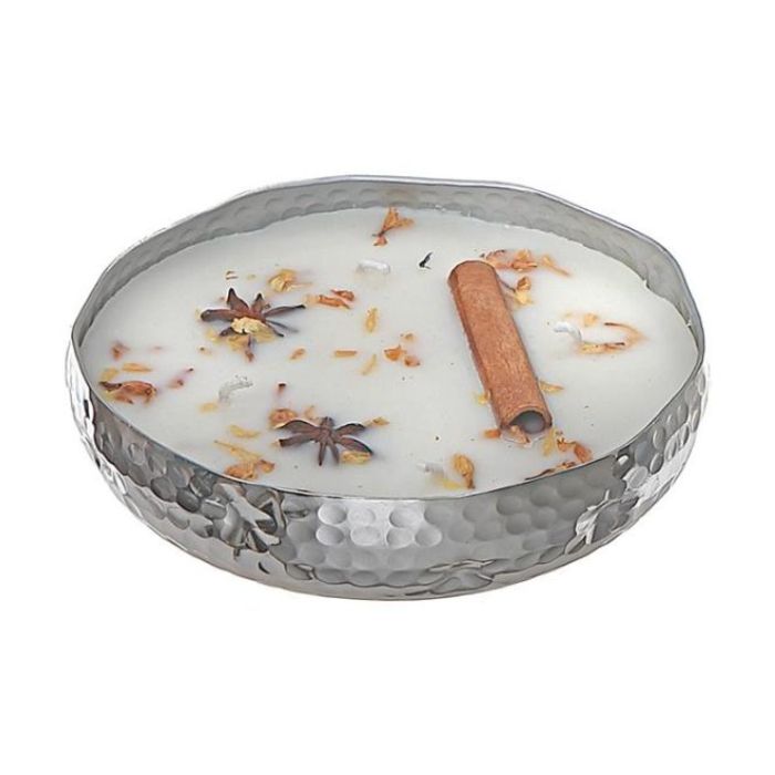 Chandelle au soya parfumée avec 4 mèches dans pot en métal 10,6 oz Vanille de Madagascar