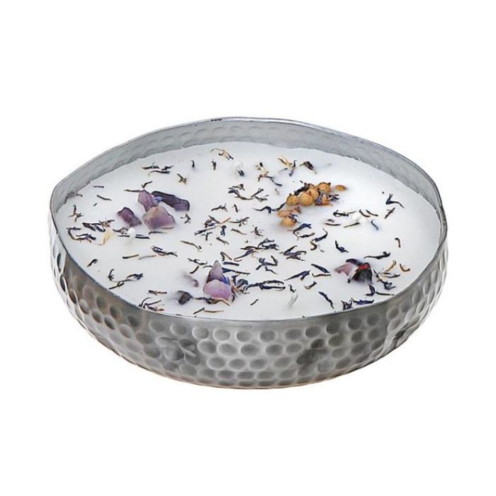 Chandelle au soya parfumée avec 4 mèches dans pot en métal 10,6 oz Lavande française