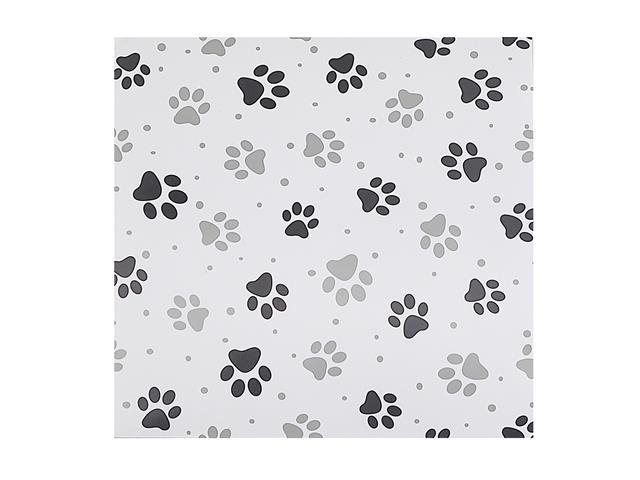 Serviette de table en papier pattes de chien noir et blanc (paquet de 20)