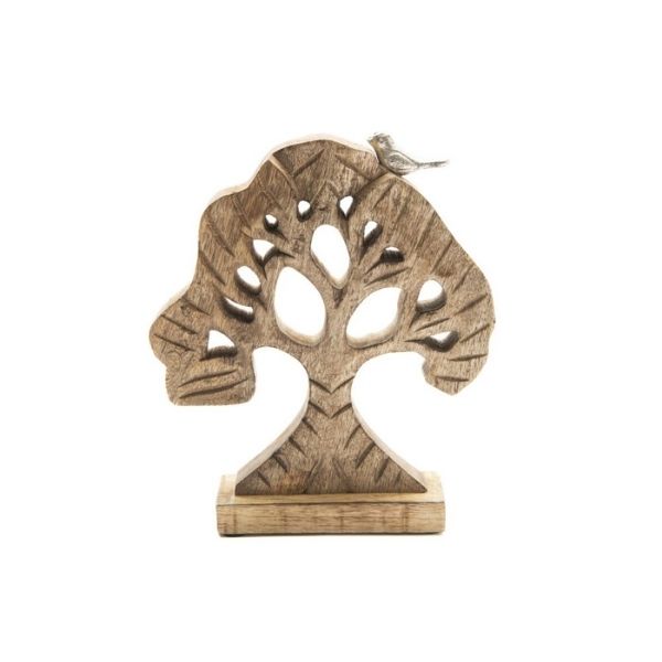 Arbre décoratif en bois 8,5 po x 7 po x 2 po