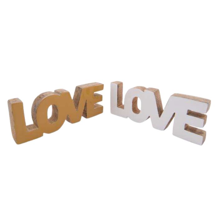 Déco en bois "Love" 3 po x 1 po x 8 po