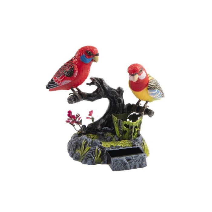 Oiseau activé par la voix 10,6 po x 7,5 po x 7,3 po Perruches rouges