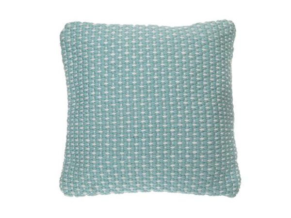 Coussin 18 po x 18 po microfibre bleu sarcelle