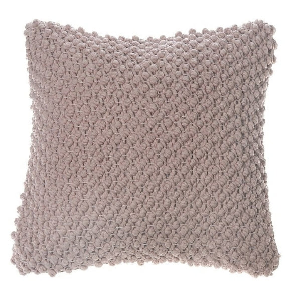 Coussin 18 po x 18 po tissu texturé vieux rose