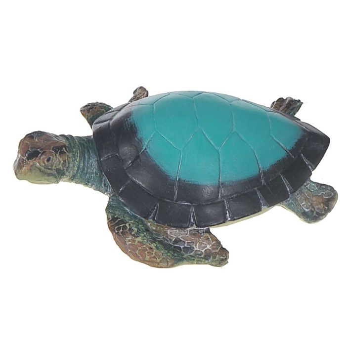 Tortue décorative 6,75 po x 5,5 po x 2,36 po turquoise