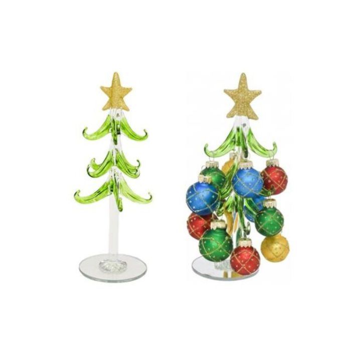 Sapin en verre porte-ornement