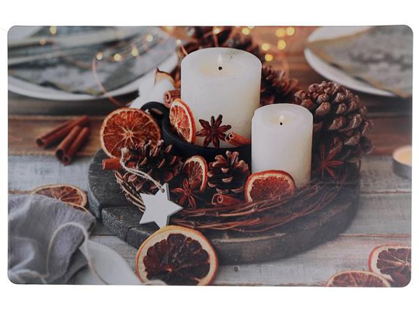 Napperon en plastique épices de Noël 11 po x 17 po