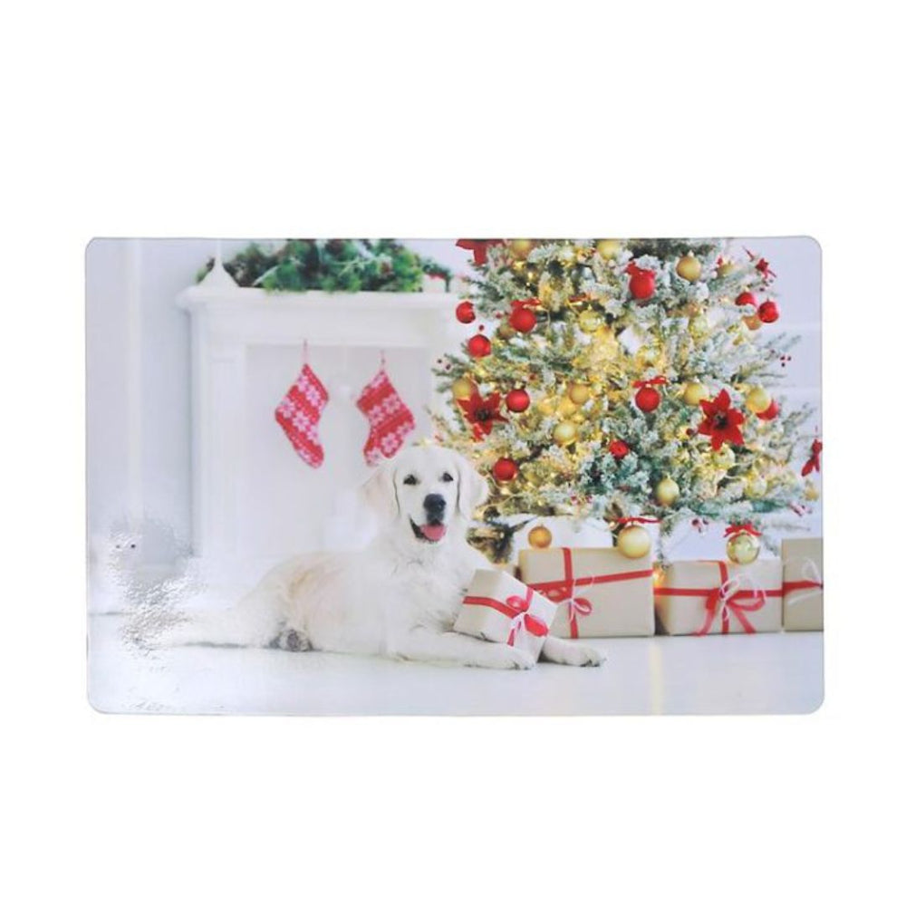 Napperon 11 po x 17 po en plastique chien avec cadeau