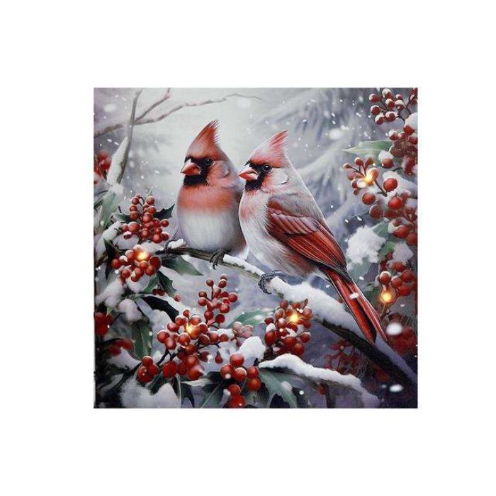 Cadre décoratif 16 po x 16 po cardinaux