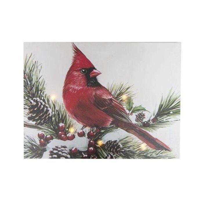 Cadre décoratif 16 po x 12 po cardinal sur une branche