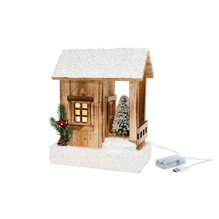 Cabane en bois DEL 9,5 po naturel