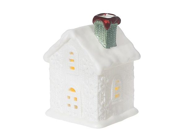 Maison en céramique blanche DEL 4 po x 5 po