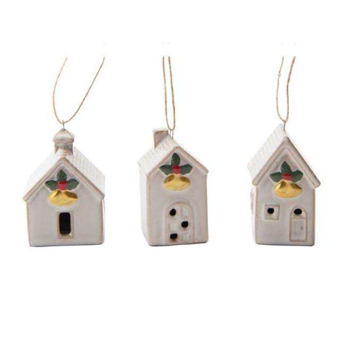 Maison en porcelaine 1,75 po x 1,75 po x 2,75 po