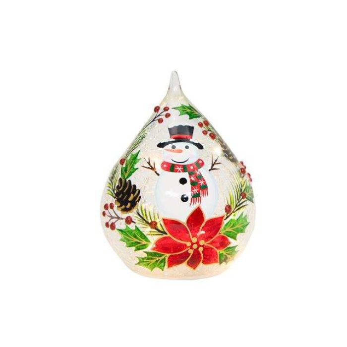 Vase décoratif 4,7 po x 6,3 po bonhomme de neige
