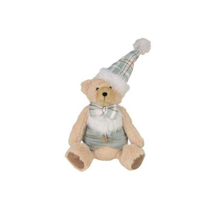 Peluche ourson assis avec manteau de fourrure 13 po
