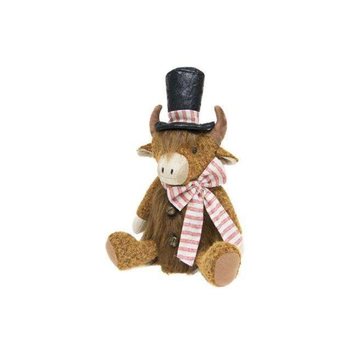 Peluche vache highland assise 13,5 po