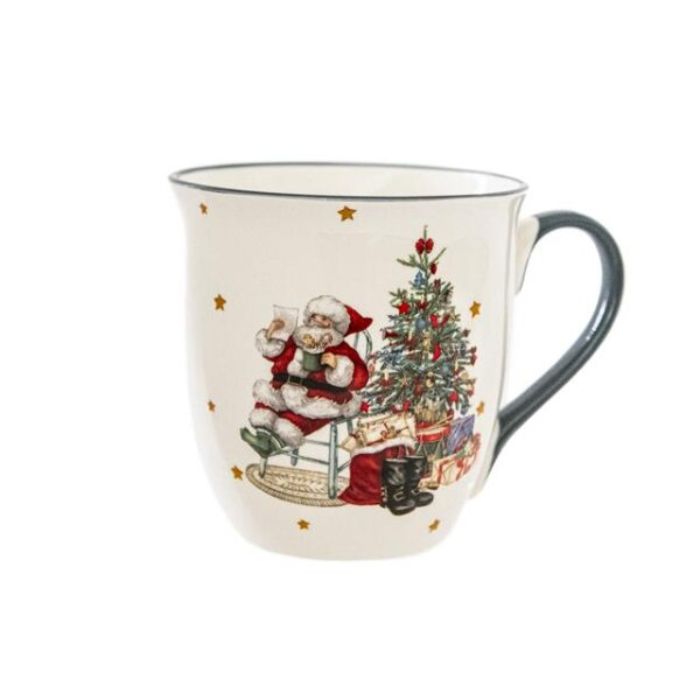 Tasse à café 17,5 oz Père Noël et arbre de Noël