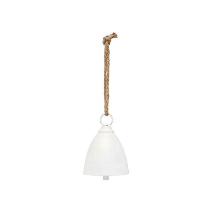 Cloche en métal 4 po x 5,25 po blanche