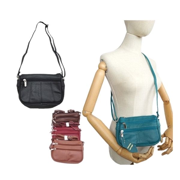 Sac à main en cuir brun