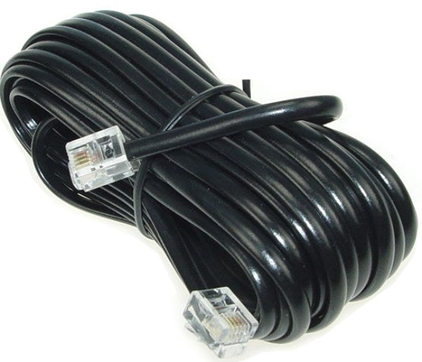 Fil de téléphone 25 pi noir
