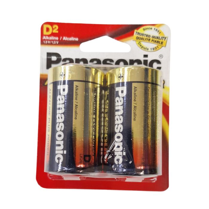 Pile alcaline Panasonic D (paquet de 2)