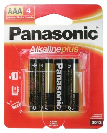 Pile alcaline Panasonic AAA (paquet de 4)