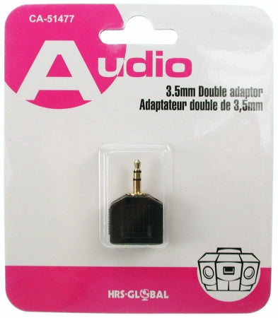 Adaptateur double pour fiche stéréo de 3,5 mm