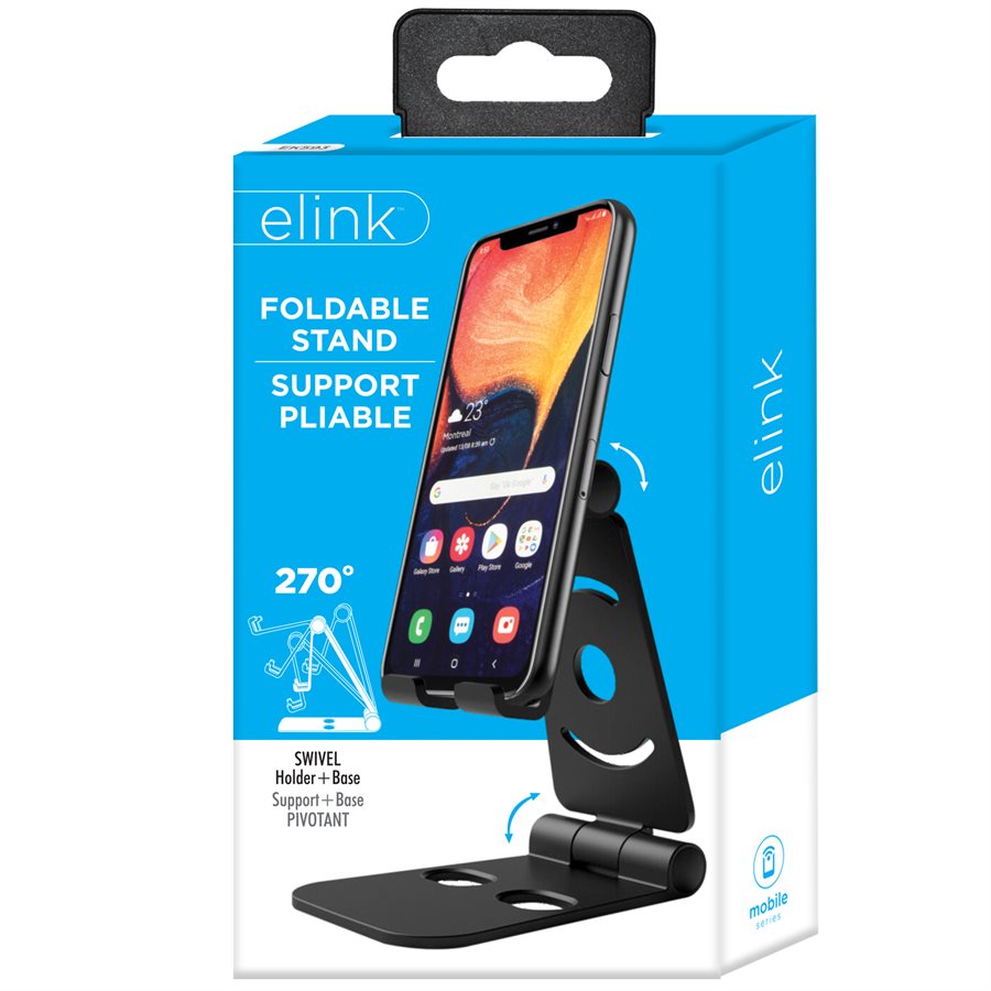 Support pour cellulaire universel pliable et pivotant