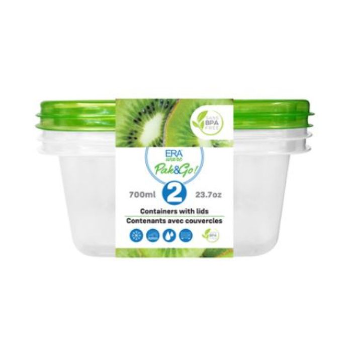 Plat en plastique rectangle 700 ml Eraware (paquet de 2)