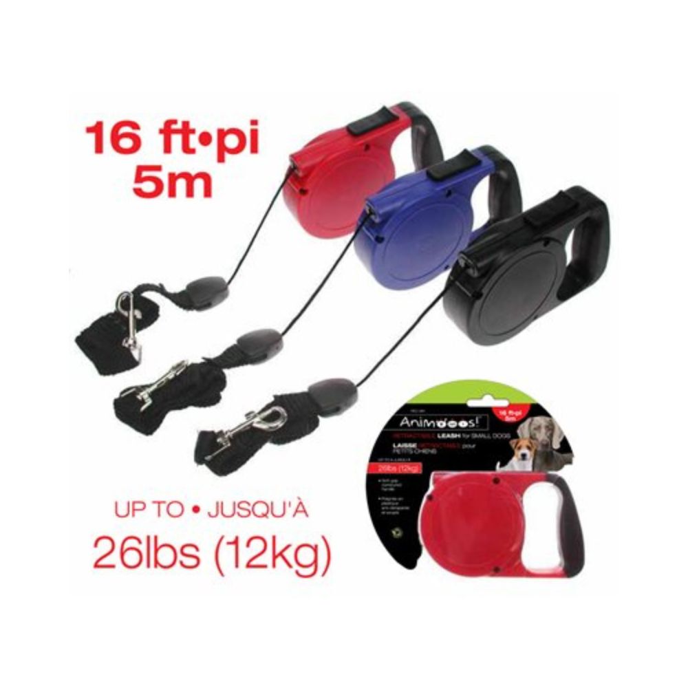 Laisse pour chien 16 pi rétractable 26 lbs