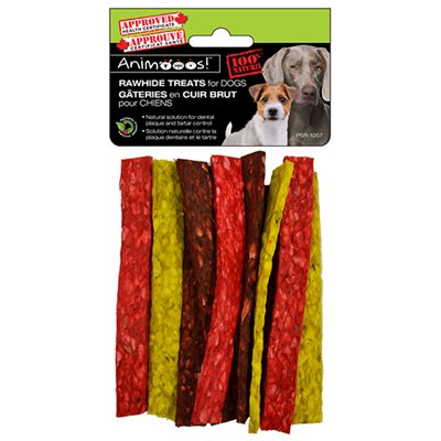 Gâterie en cuir brut pour chien (paquet de 10)