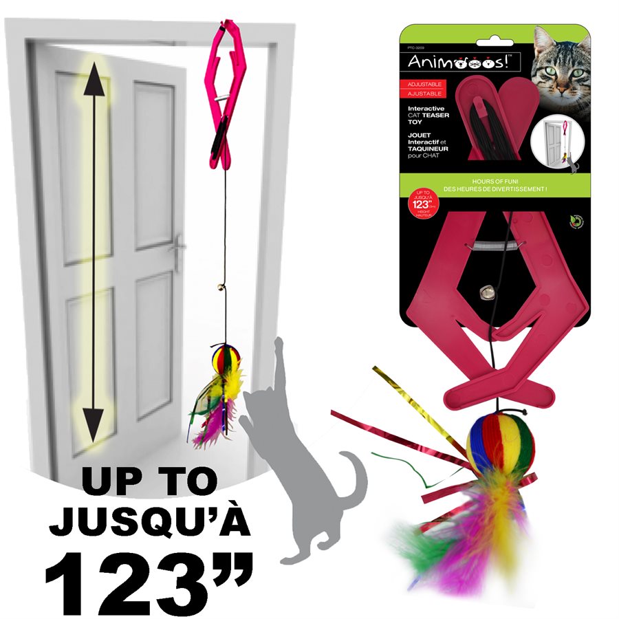 Jouet pour chat interactif et taquineur jusqu'à 123 po
