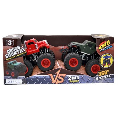 Ensemble de 2 camions 4 x 4 à friction