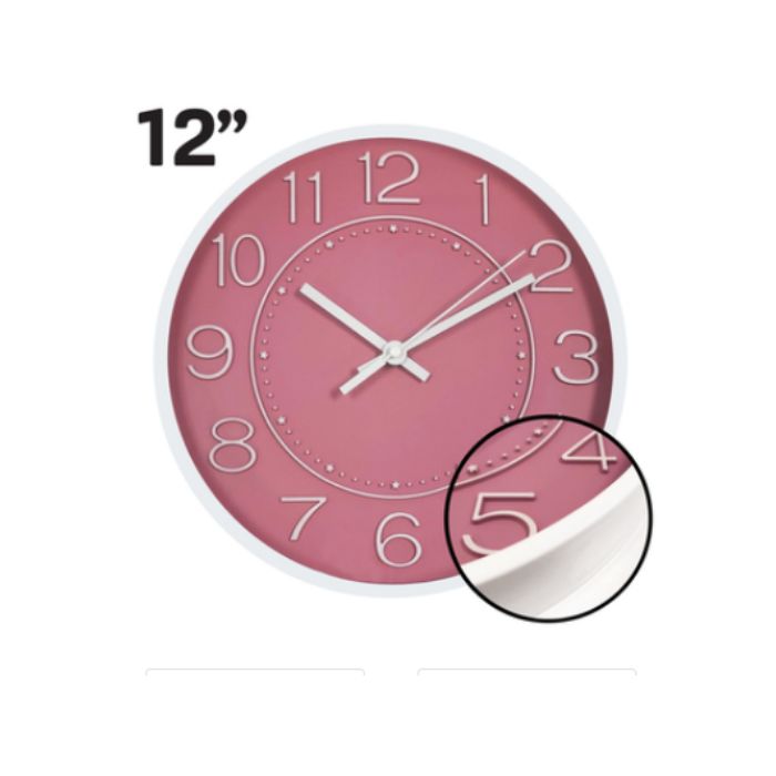 Horloge murale violette 12 po