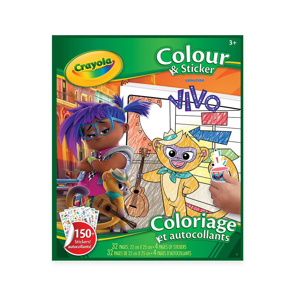 Cahier à colorier et autocollants Crayola Vivo
