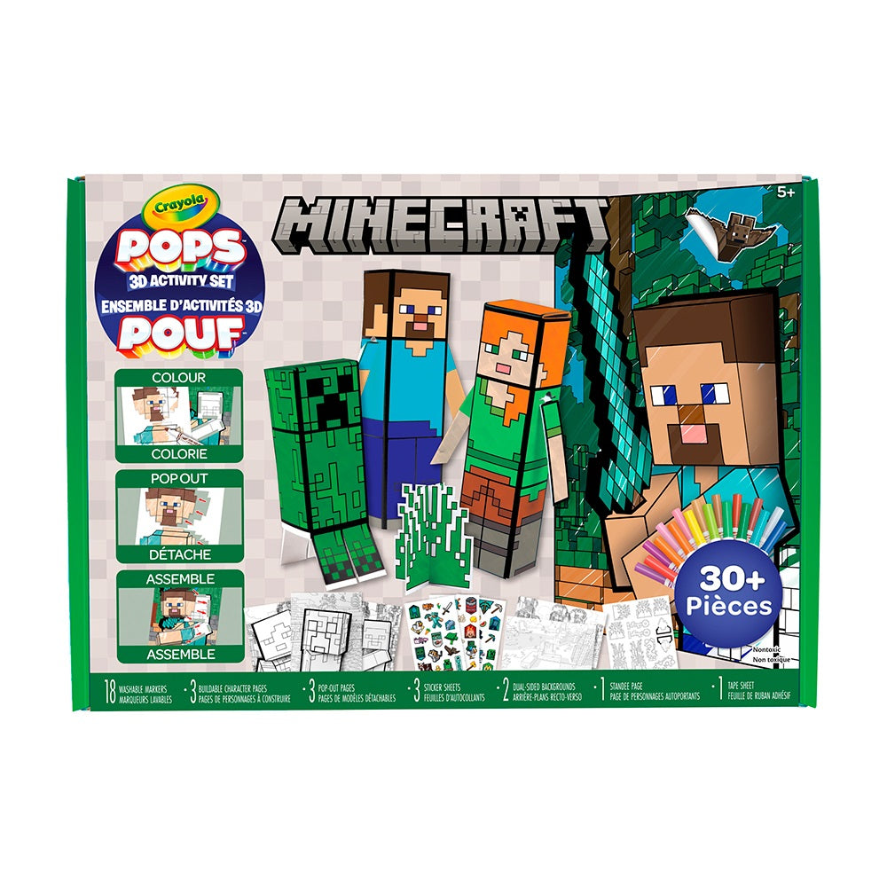 Ensemble d'activités 3D Minecraft (5 ans et +)