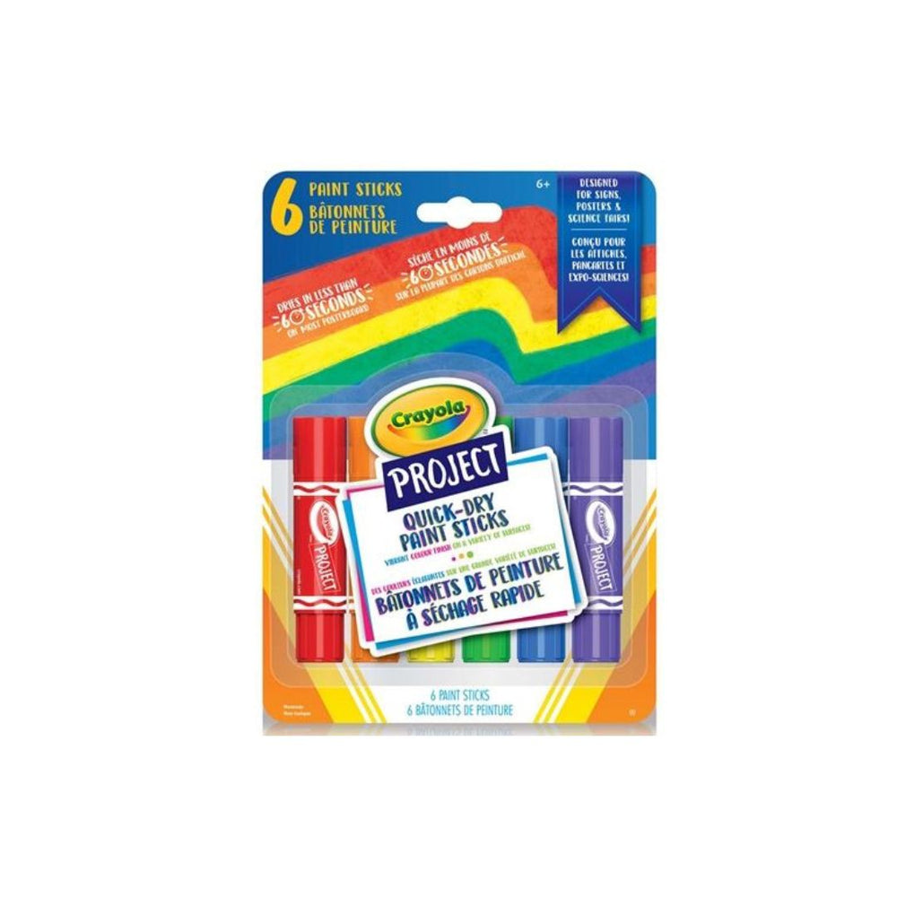 Bâtonnets de peinture à séchage rapide Crayola (paquet de 6)