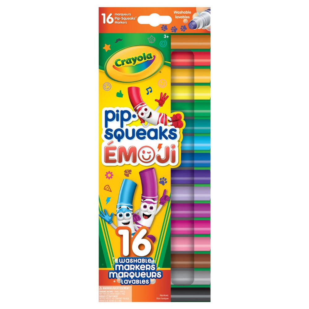 Crayon marqueur étampeur Pip-Squeaks émoji Crayola (paquet de 16)