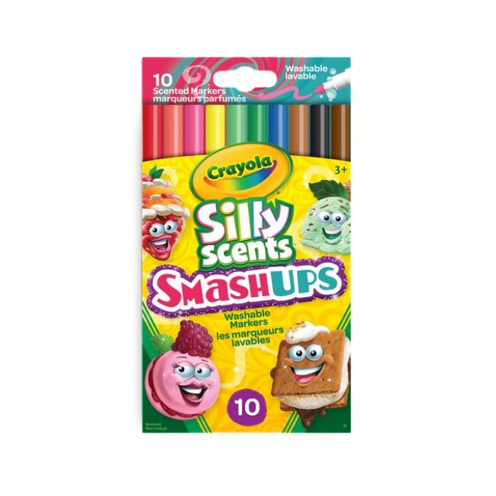 Crayon marqueur fin lavable Crayola Silly Scents (boîte de 10)